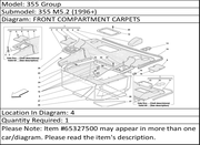 Ferrari Part 65327500 R.H. SIDE CARPET