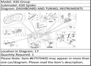 Ferrari Part 67970400 R.H. SWITCH FOR GLASS LIFT