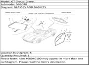 Ferrari Part 68040100 REAR-WINDOW GLASS