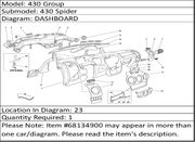 Ferrari Part 68134900 LATERAL AIR NOZZLE GASKET DX.