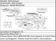 Ferrari Part 68164700 R.H. PROFILE FOR TAILS