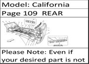 California Page 109  REAR BUMPER