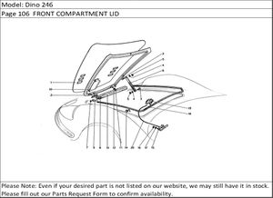 Dino 246 Page 106  FRONT COMPARTMENT LID