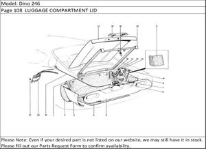 Dino 246 Page 108  LUGGAGE COMPARTMENT LID