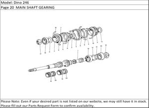 Dino 246 Page 20  MAIN SHAFT GEARING