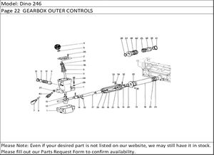 Dino 246 Page 22  GEARBOX OUTER CONTROLS