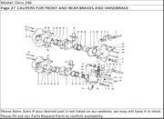 Dino 246 Page 27  CALIPERS FOR FRONT AND REAR BRAKES AND HANDBRAKE