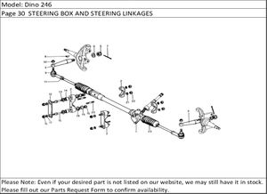 Dino 246 Page 30  STEERING BOX AND STEERING LINKAGES