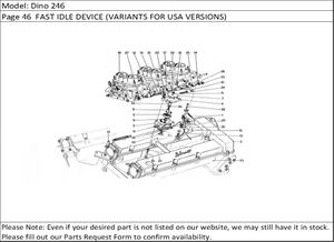 Dino 246 Page 46  FAST IDLE DEVICE (VARIANTS FOR USA VERSIONS)