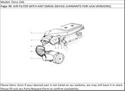 Dino 246 Page 48  AIR FILTER WITH ANT SMOG DEVICE (VARIANTS FOR USA VERSIONS)