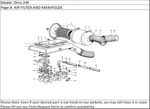 Dino 246 Page 8  AIR FILTER AND MANIFOLDS