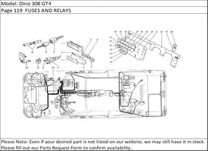 Dino 308 GT4 Page 119  FUSES AND RELAYS