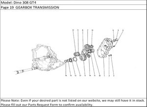 Dino 308 GT4 Page 19  GEARBOX TRANSMISSION