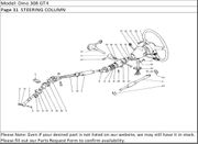Dino 308 GT4 Page 31  STEERING COLUMN