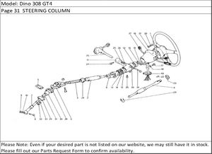 Dino 308 GT4 Page 31  STEERING COLUMN