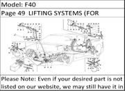 F40 Page 49  LIFTING SYSTEMS (FOR EQUIPPED CARS)
