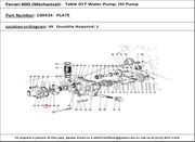 Ferrari Part 100434 Plate in Ferrari 400i (1983 Mechanical) (Mechanical Table 017 Water Pump, Oil Pump)