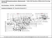 Ferrari Part 102704 Centering Dowel in Ferrari 308 Quattrovalvole (1985) (Mechanical Table 020 Gearbox, Differential Housing, Oil Sump)