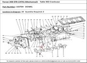 Ferrari Part 102704 Dowel in Ferrari 308 GTB (1976) (Mechanical Table 002 Crankcase)