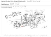 Ferrari Part 102704 Dowel in Ferrari Mondial 3.4 t Coupe (Mechanical Table 020 Water Pump)