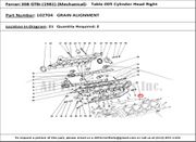 Ferrari Part 102704 Grain Alignment in Ferrari 308 GTBi (1981) (Mechanical Table 005 Cylinder Head Right)