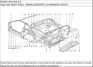 Mondial 3.2 Page 104  BODY SHELL  INNER ELEMENTS  3.2 MONDIAL COUPE