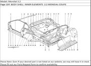 Mondial 3.2 Page 104  BODY SHELL  INNER ELEMENTS  3.2 MONDIAL COUPE