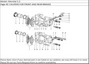 Mondial 3.2 Page 40  CALIPERS FOR FRONT AND REAR BRAKES