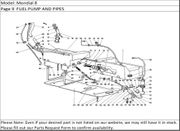 Mondial 8 Page 9  FUEL PUMP AND PIPES