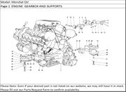 Mondial QV Page 1  ENGINE  GEARBOX AND SUPPORTS