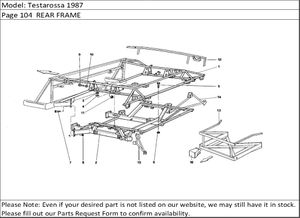 Testarossa 1987 Page 104  REAR FRAME