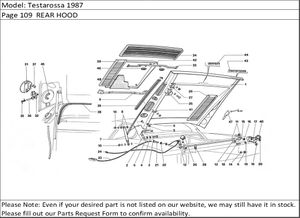 Testarossa 1987 Page 109  REAR HOOD