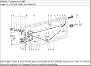 Testarossa 1987 Page 111  DOOR  LOCKING DEVICE