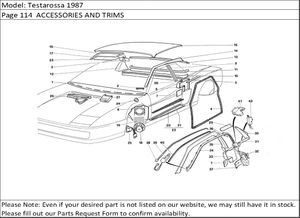 Testarossa 1987 Page 114  ACCESSORIES AND TRIMS