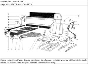 Testarossa 1987 Page 115  SEATS AND CARPETS