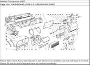 Testarossa 1987 Page 116   DASHBOARD (FOR U.S. VERSION MY 1987)