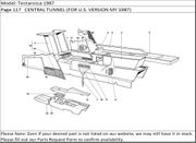 Testarossa 1987 Page 117   CENTRAL TUNNEL (FOR U.S. VERSION MY 1987)