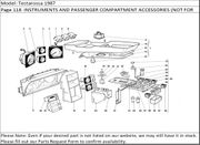 Testarossa 1987 Page 118  INSTRUMENTS AND PASSENGER COMPARTMENT ACCESSORIES (NOT FOR U.S. VERSION)