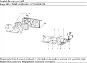 Testarossa 1987 Page 119  FRONT HEADLIGHT LIFTING DEVICE