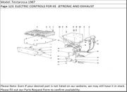 Testarossa 1987 Page 123  ELECTRIC CONTROLS FOR KE  JETRONIC AND EXHAUST
