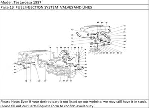 Testarossa 1987 Page 13  FUEL INJECTION SYSTEM  VALVES AND LINES