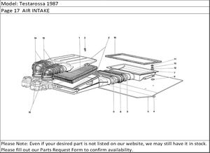 Testarossa 1987 Page 17  AIR INTAKE