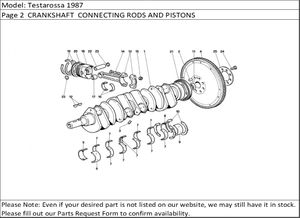Testarossa 1987 Page 2  CRANKSHAFT  CONNECTING RODS AND PISTONS