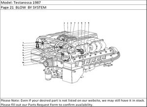 Testarossa 1987 Page 21  BLOW  BY SYSTEM