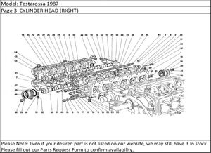 Testarossa 1987 Page 3  CYLINDER HEAD (RIGHT)