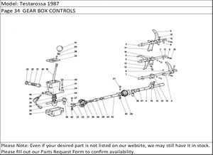 Testarossa 1987 Page 34  GEAR BOX CONTROLS