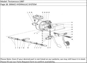 Testarossa 1987 Page 36  BRAKE HYDRAULIC SYSTEM