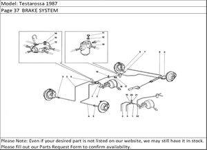 Testarossa 1987 Page 37  BRAKE SYSTEM