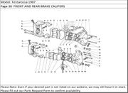 Testarossa 1987 Page 38  FRONT AND REAR BRAKE CALIPERS