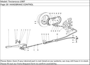 Testarossa 1987 Page 39  HANDBRAKE CONTROL